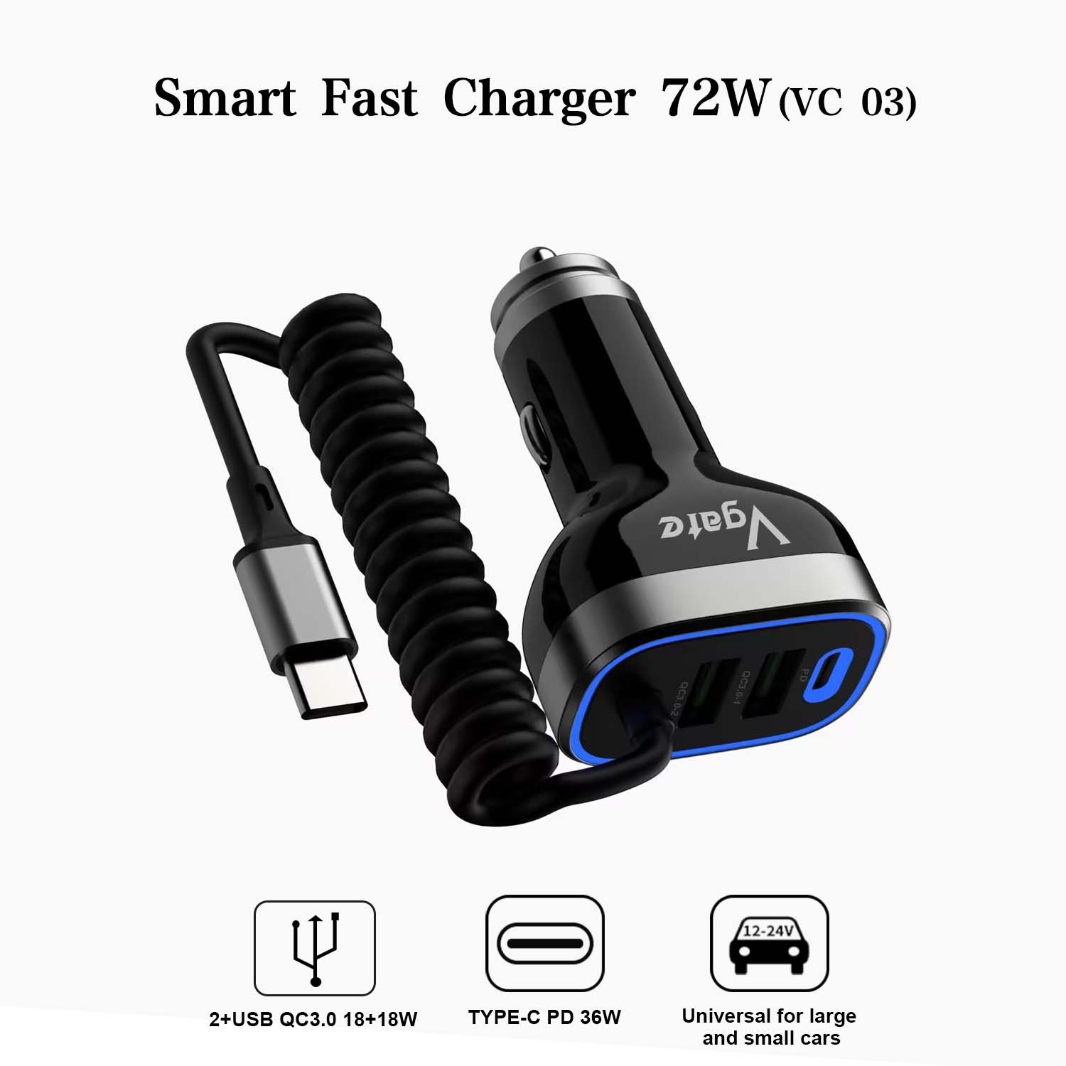 Smart Fast Charger 72W(VC 03)