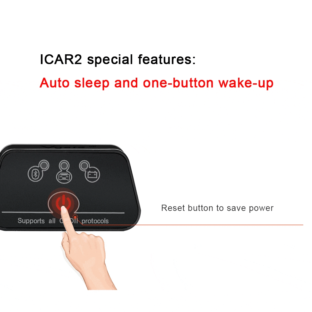 The iCar 2 Wi-Fi(Black) adapter is a small device that plugged into the vehicle OBD2 connector. It connects to your iOS device(iPhone,iPad) and Android phone