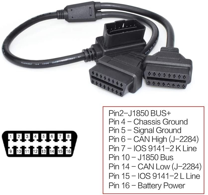 Male to Dual Female Y Cable 50cm