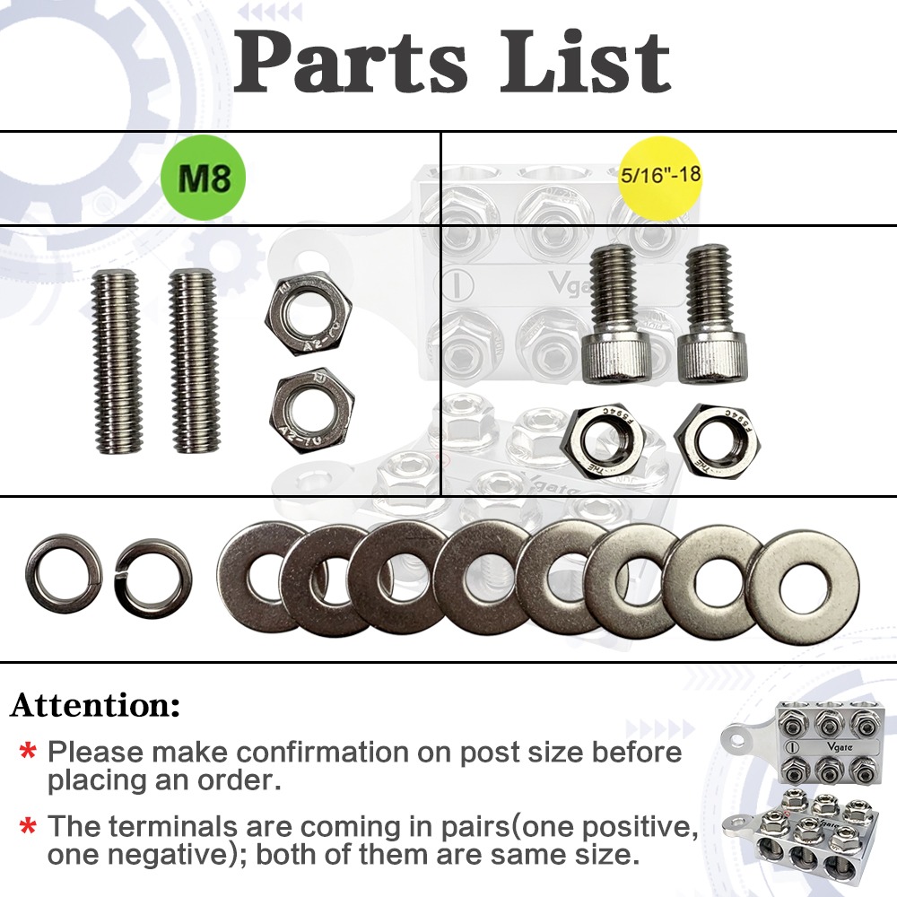 Battery Terminals--O12 ( M8 & 5/16"-18 )