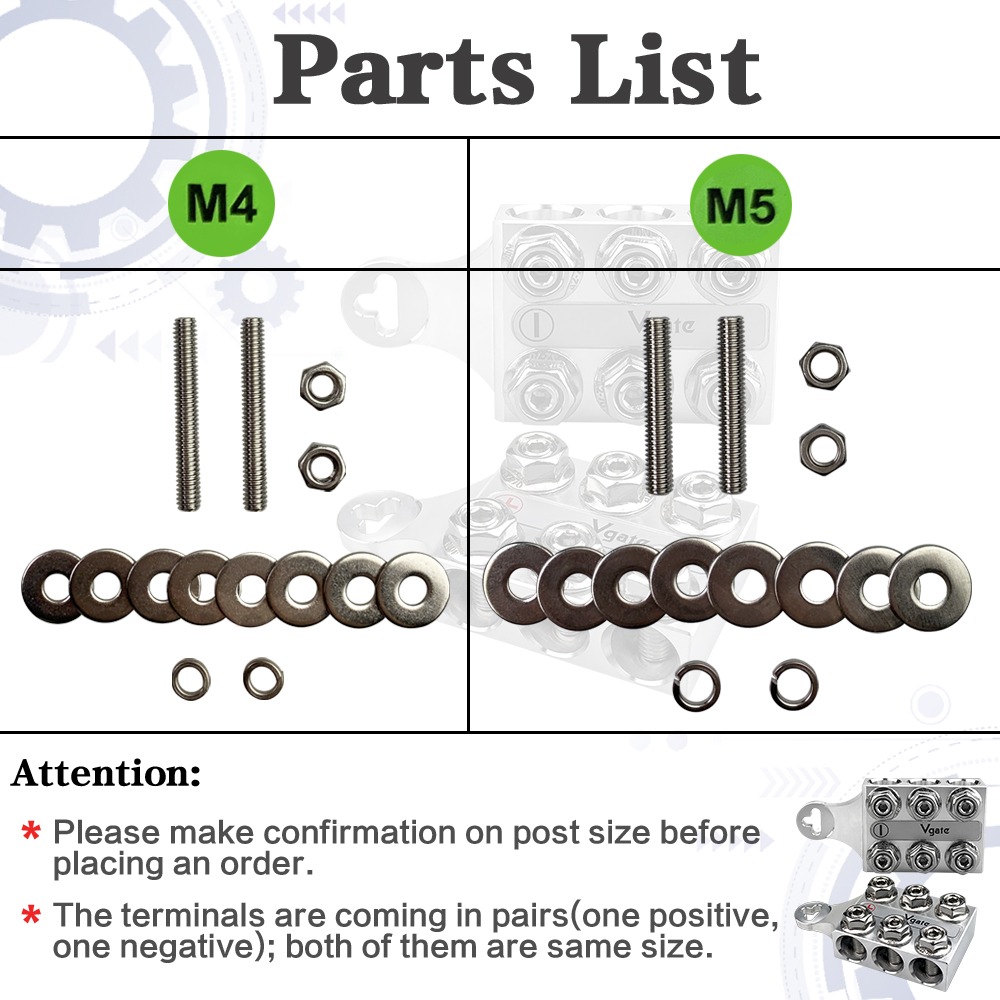 Battery Terminals--O12 ( M5 & M4 )