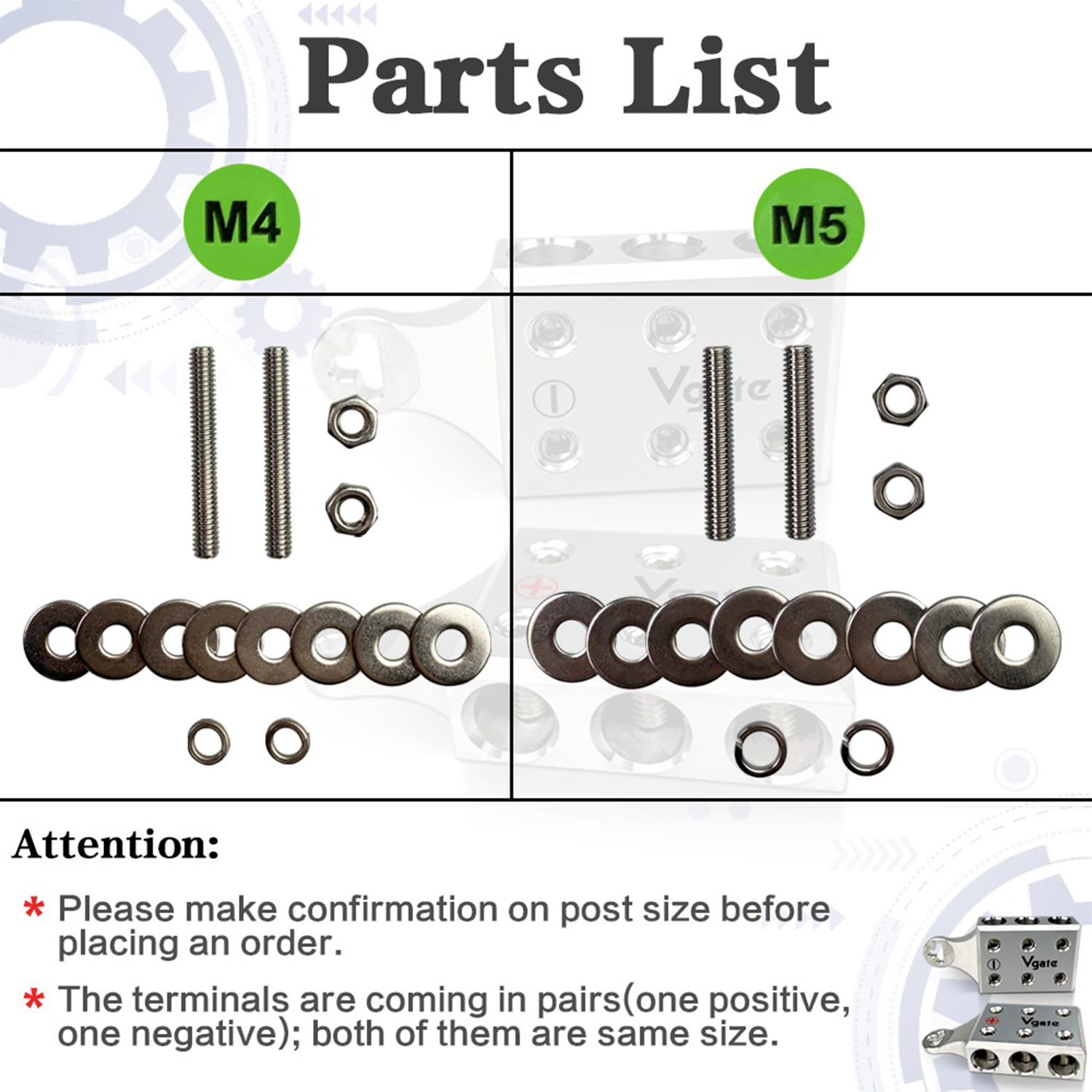 Battery Terminals --O6（M4 or M5）