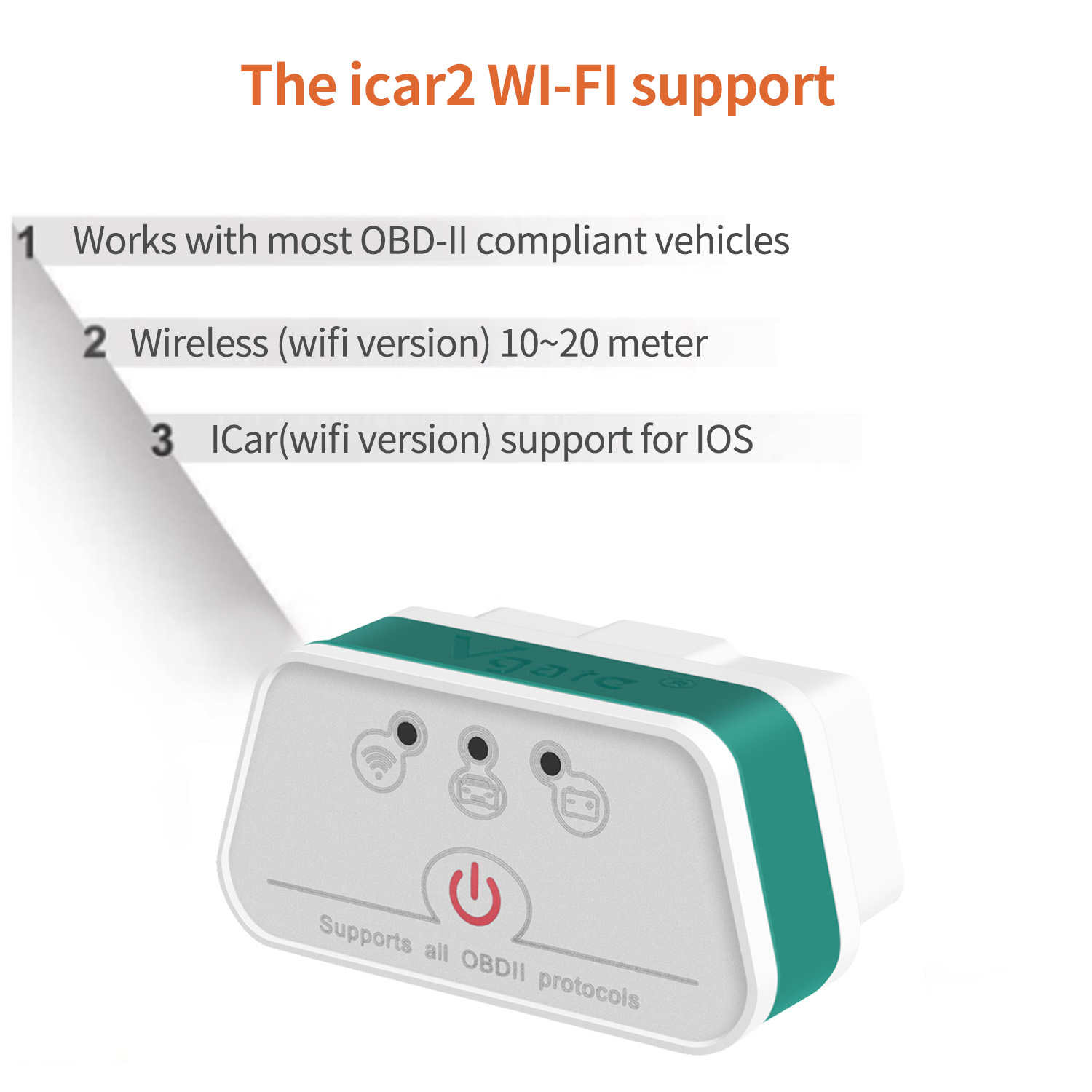 Vgate iCar2 WiFi (White)