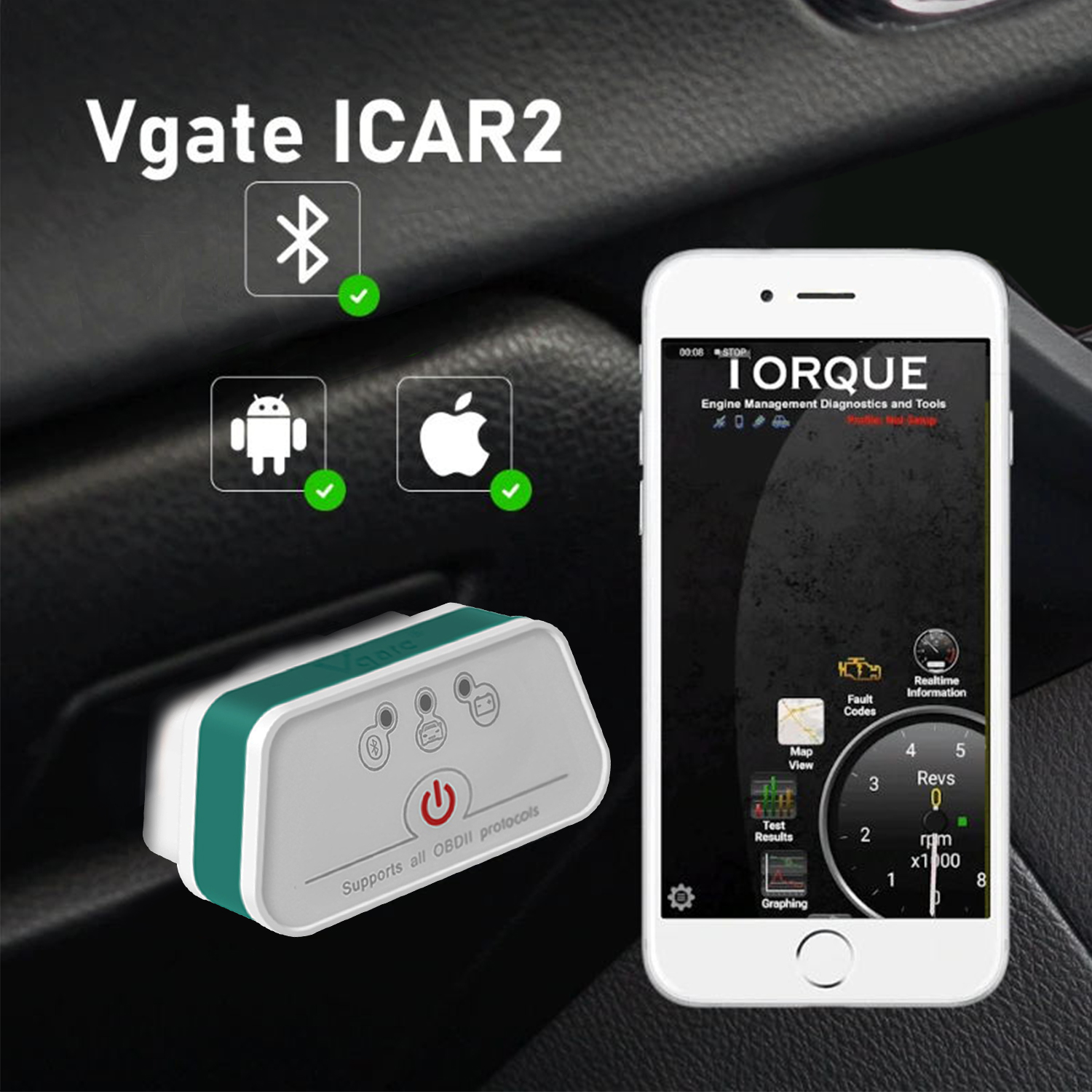 Vgate iCar2 BLE（White）