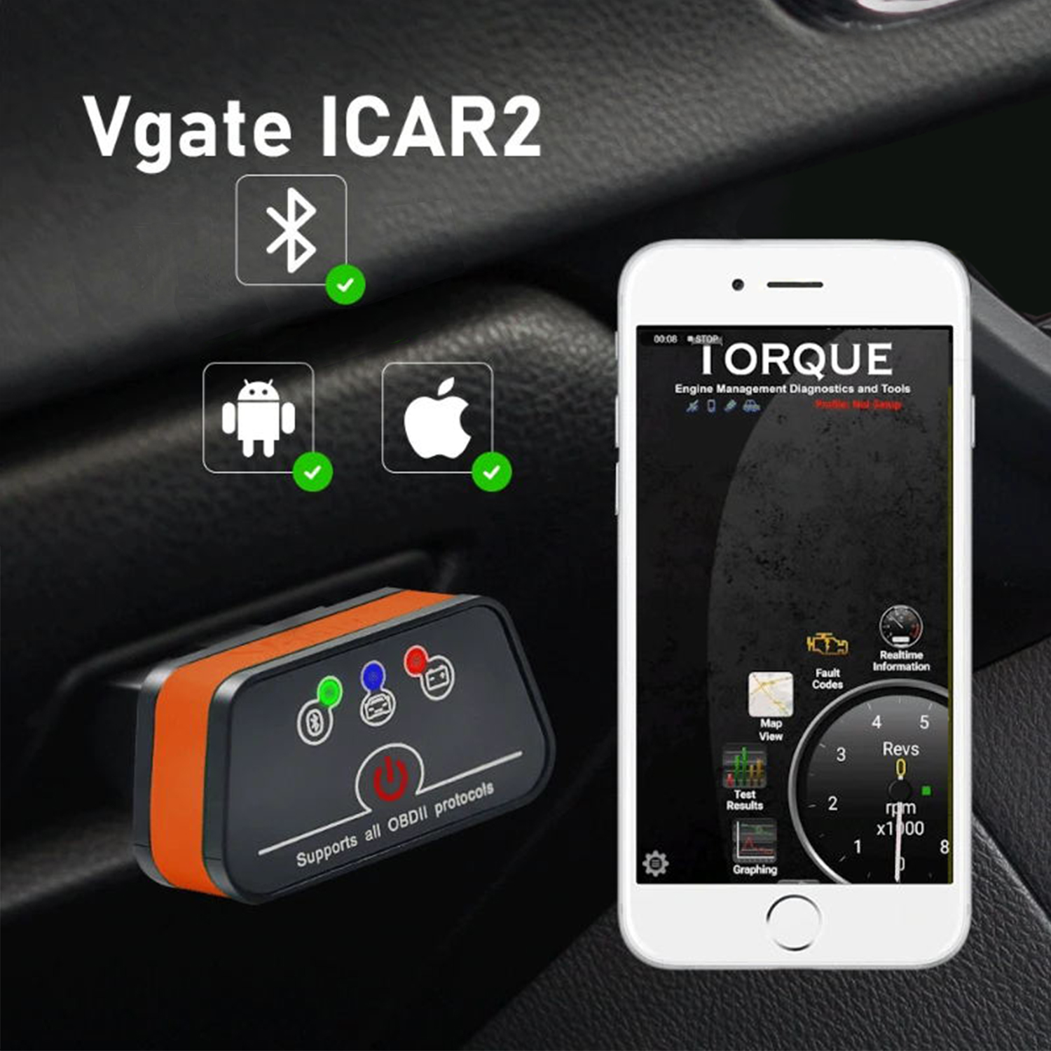 Vgate iCar2 BLE（Black）